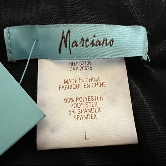 NWT Marciano by Guess black sequinned v neck tie back halter top sz L - Picture 8 of 16